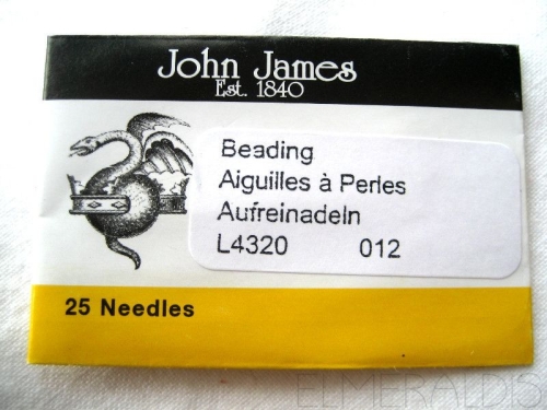 John James Aufreihnadeln Beading Needles Grösse 12 Perlennadeln 5x