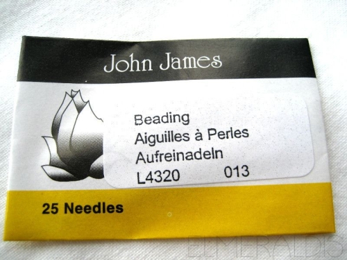 John James Aufreihnadeln Beading Needles Grösse 13 Perlennadeln 5x