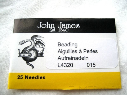 John James Aufreihnadeln Beading Needles Grösse 15 Perlennadeln 5x