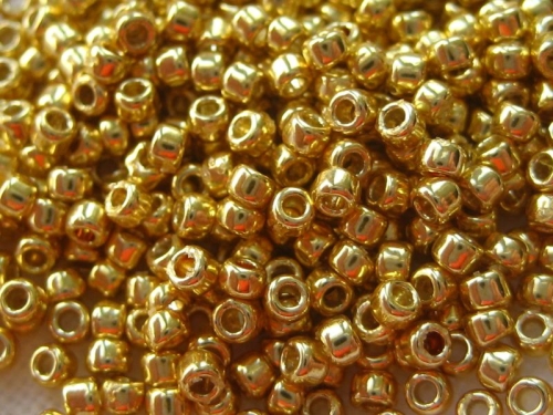 11/0 Rocailles TOHO PF Galvanized Starlight goldfarben Metallic 10g