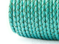 4mm geflochtenes Lederband Lederbänder Rindleder