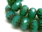 Preview: 4x Cruller Turquoise Green Opal Glasperlen 6x9mm