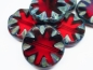 Preview: 2x Chunky Coin Ruby Picasso Glasperlen