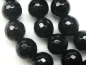 Preview: 6mm 10 St Onyx Perlen schwarz rund facettiert