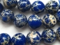 Preview: 10mm 6 St Howlith Perlen blau rund poliert