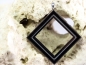 Preview: 30mm Medaillon Edelstahl viereckig silberfarben