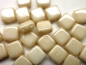 Preview: 25 CzechMates™ Tile Beads Luster Beige creme 6mm