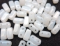 Preview: 25 CzechMates™ Bricks Alabaster weiss 6mm
