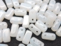 Preview: 25 CzechMates™ Bricks Alabaster weiss 6mm