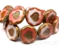 Preview: 1x Heart Coin Rose White Picasso