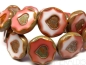 Preview: 1x Heart Coin Rose White Picasso