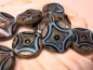 Preview: 1x Caro Coin Aqua Opaque PicassoGlasperlen
