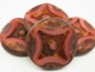 Preview: 1x Caro Coin Rose Coral Picasso Glasperlen
