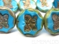 Preview: 1x Butterfly Coin Cornflower Blue Picasso