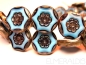 Preview: Slim Flowers Blumen Aqua Black Picasso Glasperlen 2x