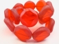 Preview: 2x Caro Coin Bright Orange Glasperlen