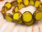 Preview: 5x Carved Lentil Sunflower Glasperlen