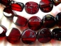 Preview: 2x Carved Round Garnet Picasso Glasperlen