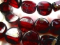 Preview: 12mm Carved Round Garnet Picasso Glasperlen 2x