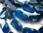 Preview: Rectangle oval Capri Blue Picasso Glasperlen 2x