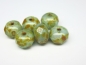 Preview: 2x Rondelle Milky Green Pic. 6x9mm