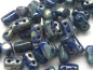 Preview: Rulla Beads Blue Picasso Silver Opaque blau Glasperlen 10g