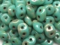 Preview: SuperDuos Turquoise Green Picasso Silver türkis 10g