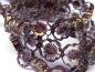 Preview: 2x Flower Crystal Purple Bronze Glasperlen