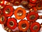 Preview: 2x Flower Orange Red Bronze Glasperlen