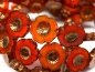 Preview: Flowers Blumen Orange Red Bronze Glasperlen 2x