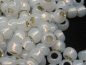 Preview: 8/0 Rocailles TOHO Silverlined Milky White weiss weiß 10g