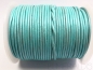 Preview: 2 mm Lederband Metallic Pastel Blue 1 m