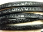 Preview: 5mm Lederband flach HOPE LOVE HEART Black schwarz 20cm