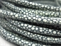 Preview: 4mm Nappa Lederband Snake Gray White 20cm