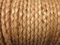 Preview: 3 mm Lederband geflochten Natural ungefärbt 50 cm