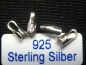 Preview: 2 Endkappen 925 Silber 4 mm für Leder Kautschuk