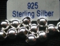 Preview: 4 mm Perlen 925 Silber poliert 5x
