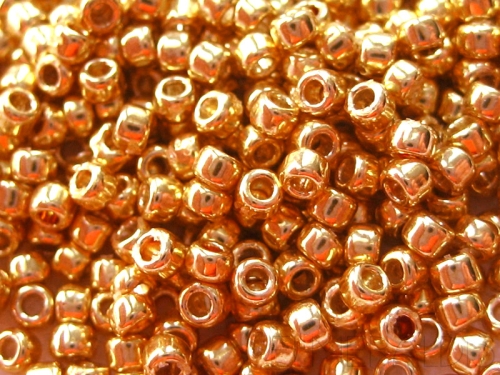 11/0 Rocailles Miyuki Duracoat Galvanized Gold goldfarben 5g