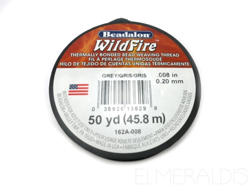 12 LB Wildfire 008 - 45 m Grey Gray hellgrau silberfarben 0,20 mm