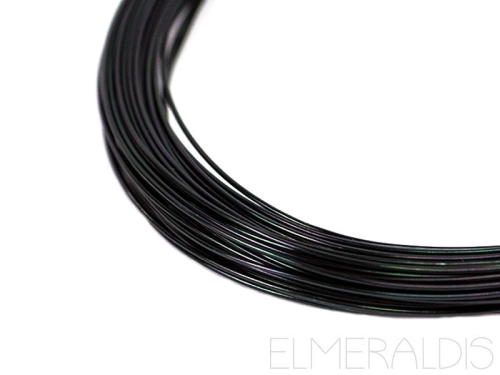 0,8 mm Aluminiumdraht Black schwarz eloxiert 15m