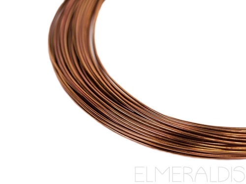 0,8 mm Aluminiumdraht Brown dunkelbraun Bronze 15m