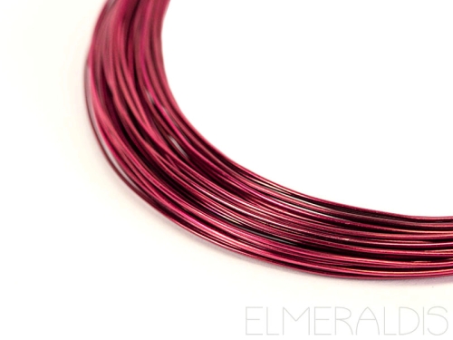 1,5 mm Aluminiumdraht Oxblood dunkelrot weinrot eloxiert 5m