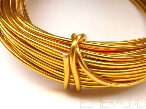 12 m Aluminium Wire Draht goldfarben gelb eloxiert