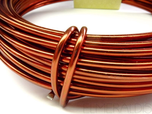 12 m Aluminium Wire Draht Light Brown eloxiert