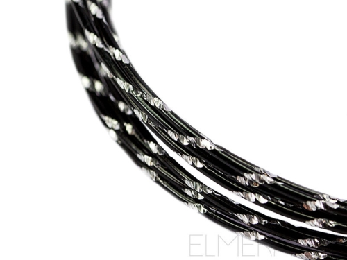 2,0 mm Aluminiumdraht Diamond Cut Black schwarz 5m