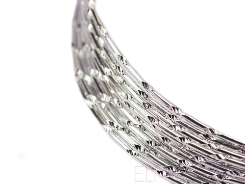 2,0 mm Aluminiumdraht Diamond Cut Silver silberfarben 5m