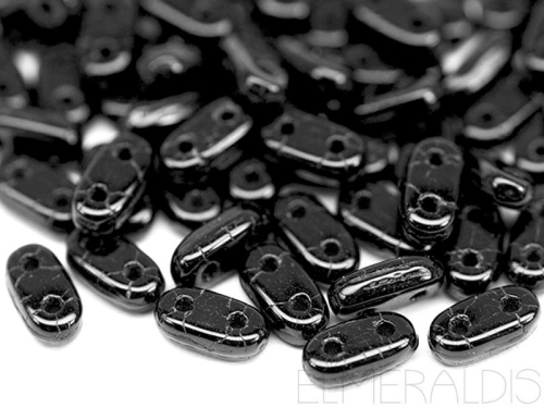 6mm CzechMates™ Bar Jet Black schwarz 5g ca. 65x