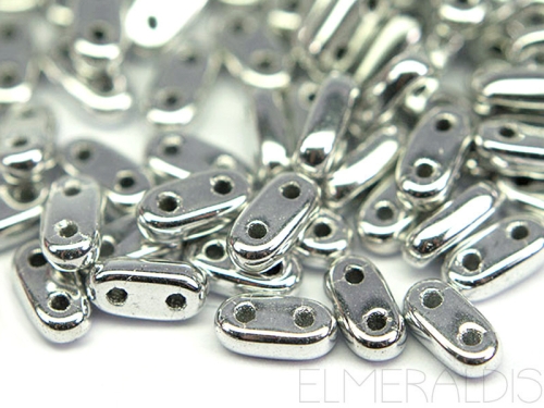 6mm CzechMates™ Bar Silver Silber 5g ca. 65x