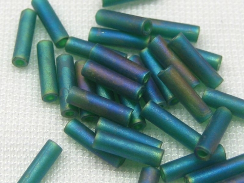 6mm 10g Miyuki Stifte Matte Dark Emerald AB