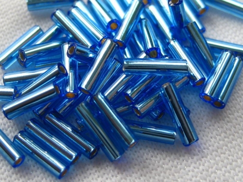6mm 10g Miyuki Stifte Silver Lined Sapphire